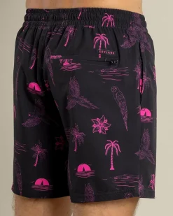 Recline Elastic Waist Shorts