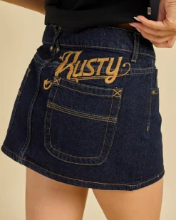 Risque` Micro Denim Skirt