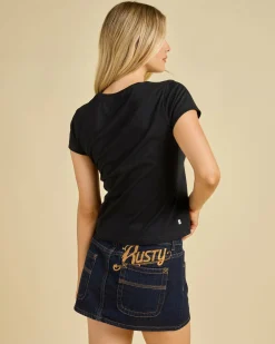 Risque` Micro Denim Skirt