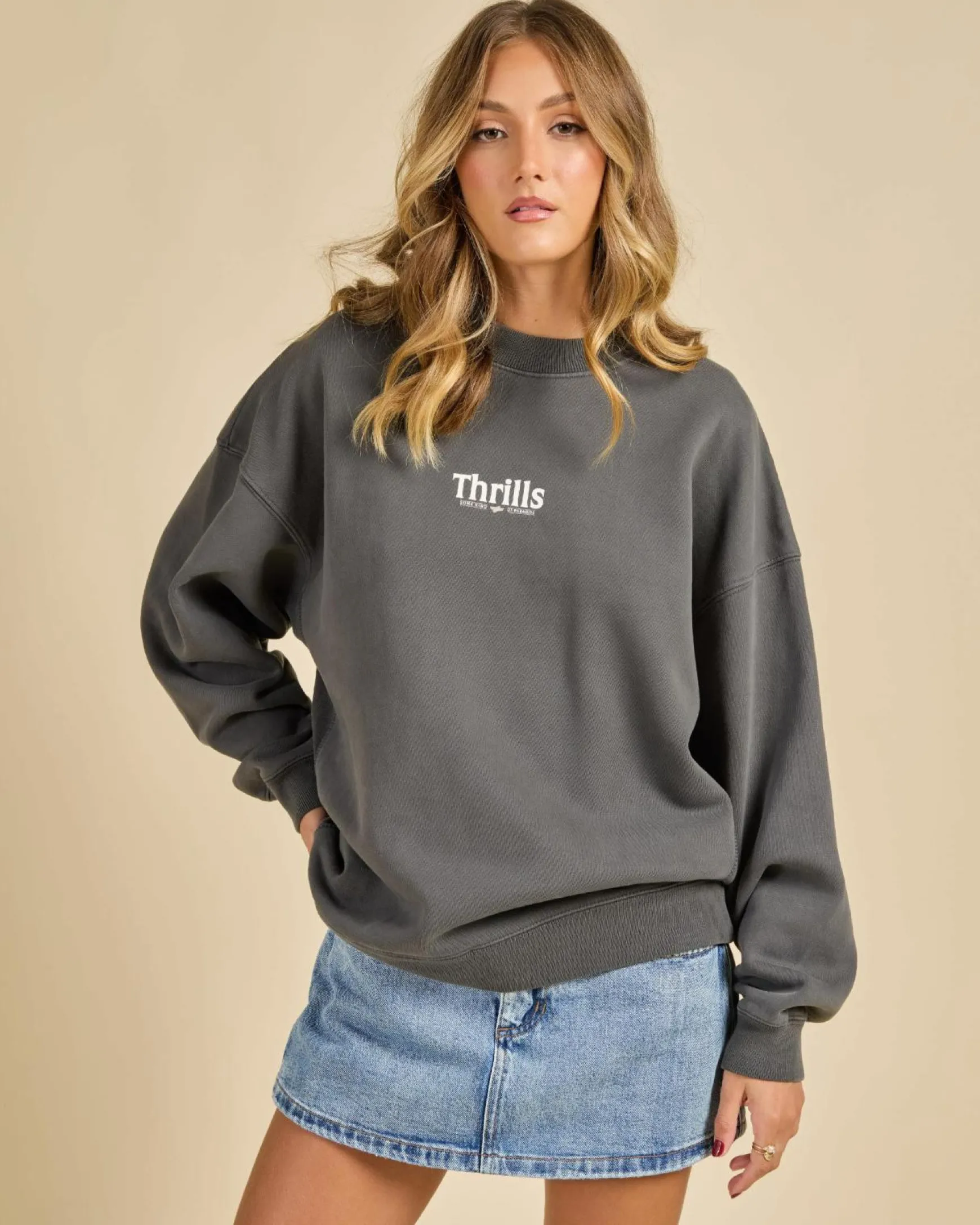 Road To Paradise Cocoon Panel Crew Sweatshirt