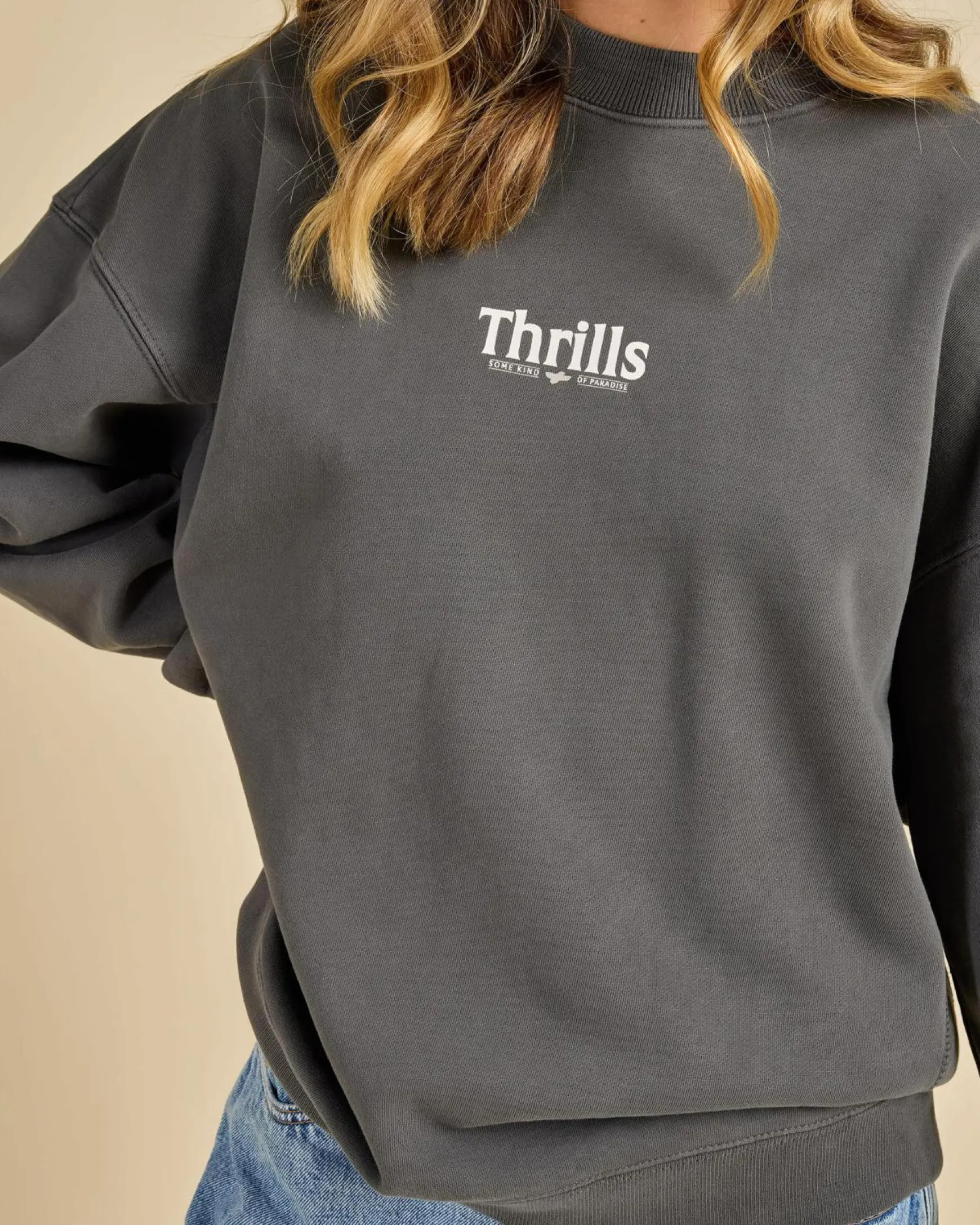 Road To Paradise Cocoon Panel Crew Sweatshirt