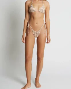 Rumi Check Sliding Triangle Bikini Top
