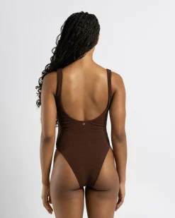 Sandalwood Retro One Piece Swimsuit