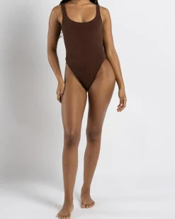 Sandalwood Retro One Piece Swimsuit