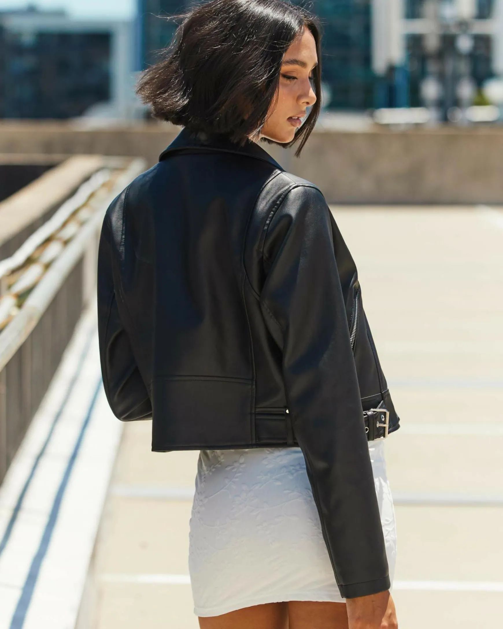 Sandy Faux Leather Jacket