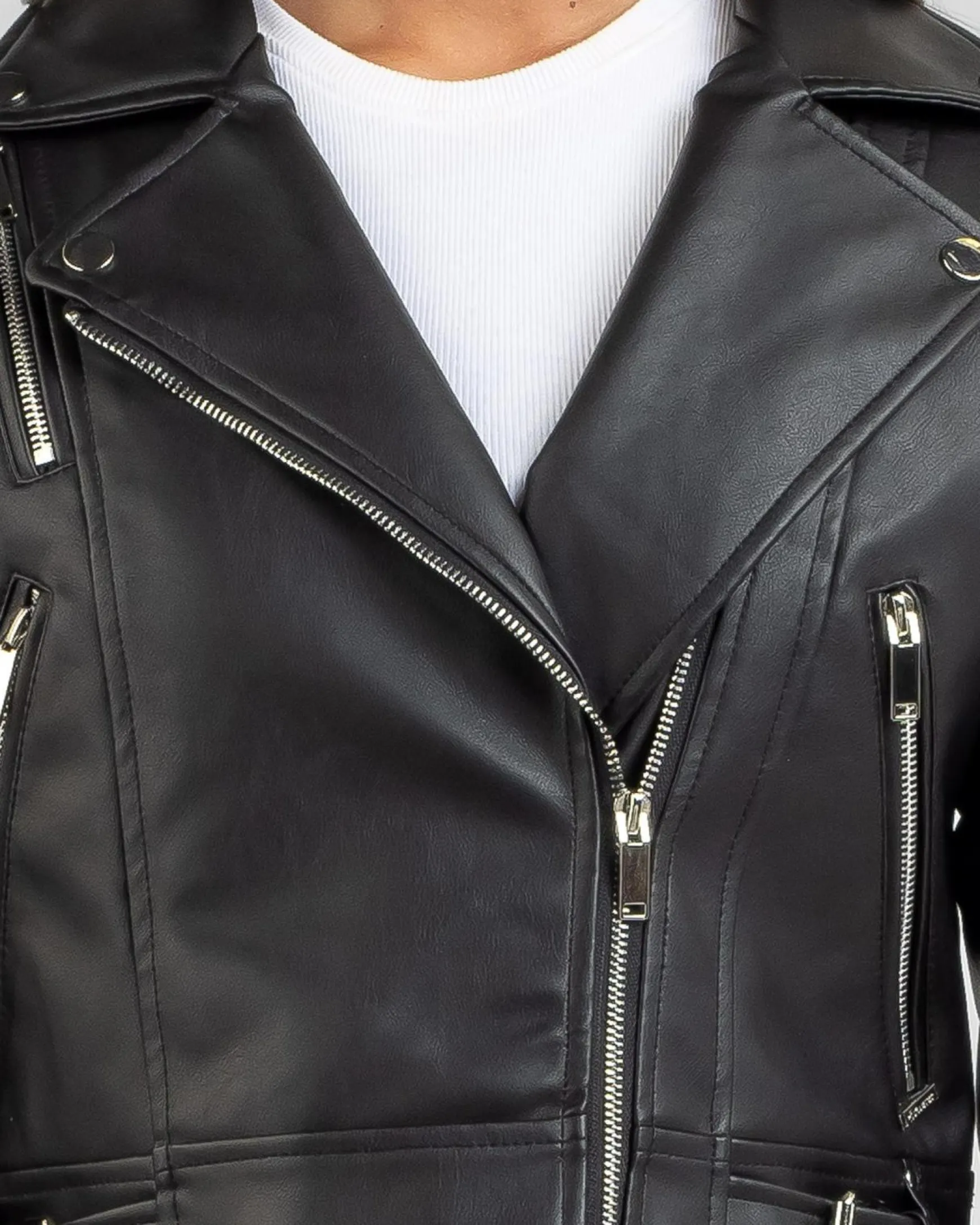 Sandy Faux Leather Jacket