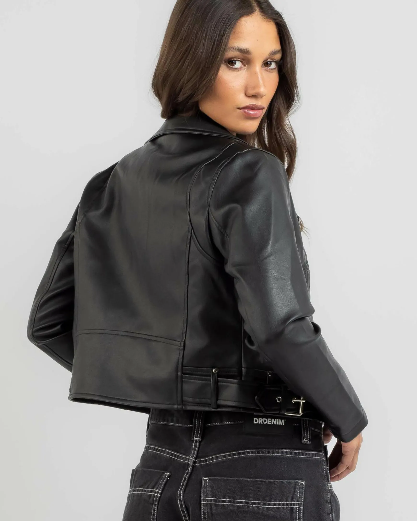 Sandy Faux Leather Jacket
