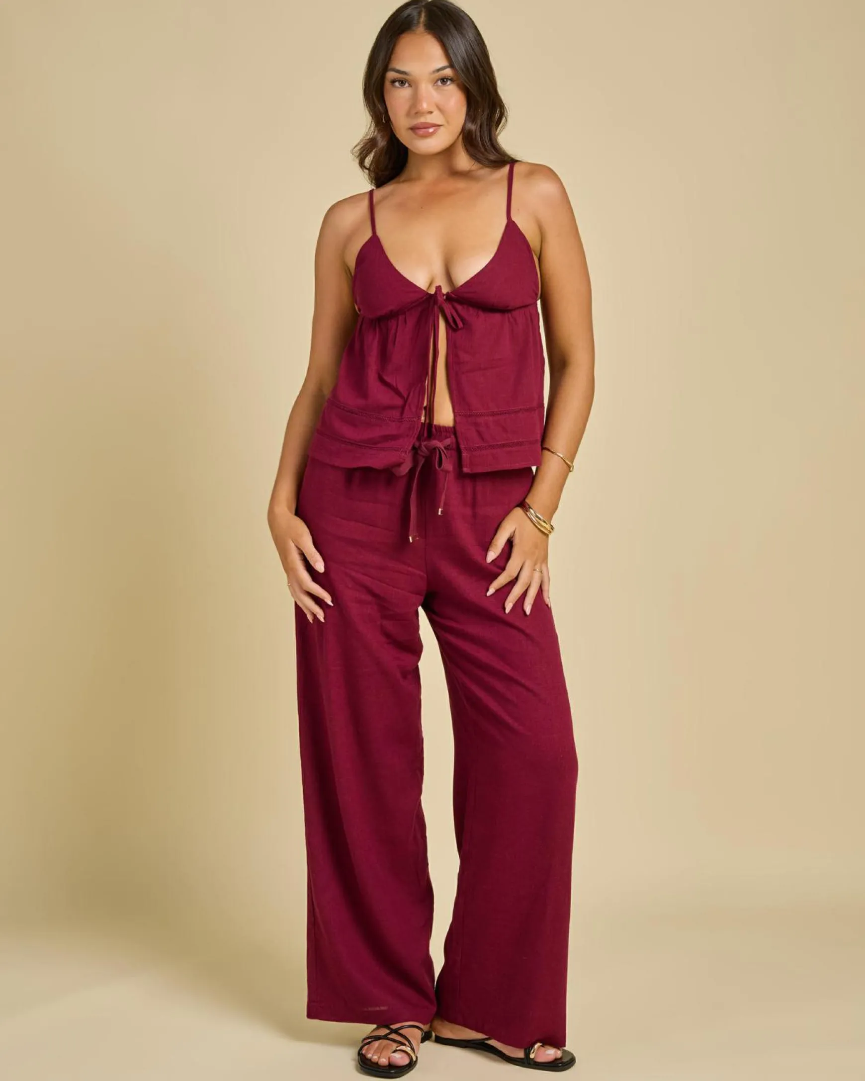 Seraphina Hawaii Tie Front Top