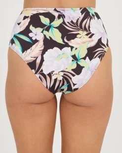 Shadow Tropic High Waisted Retro Bikini Bottom