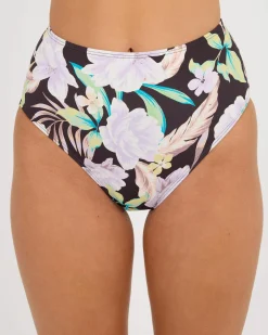 Shadow Tropic High Waisted Retro Bikini Bottom