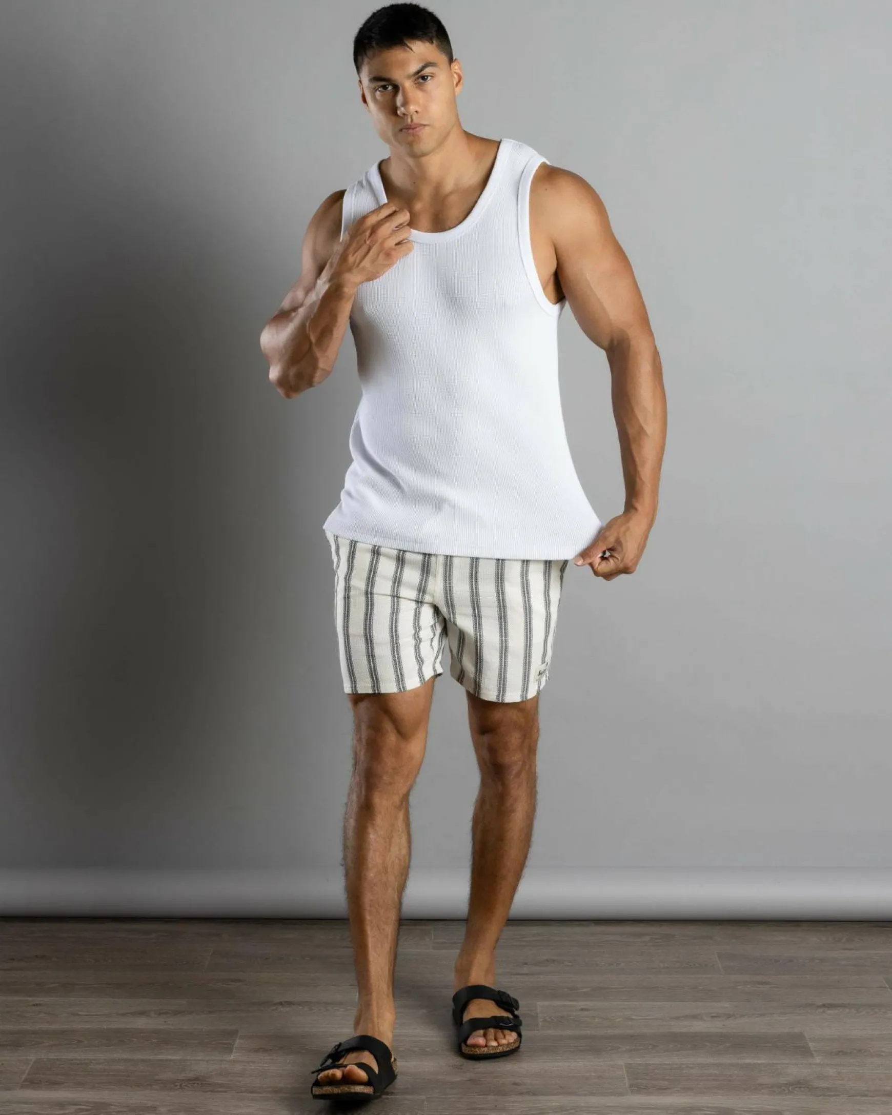 Sharp Elastic Waist Shorts