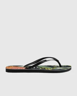 Slim Fauna Bush Flower Thongs