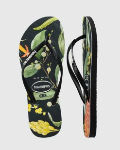 Slim Fauna Bush Flower Thongs