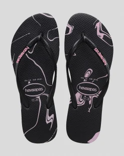 Slim Marble Thongs