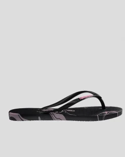 Slim Marble Thongs