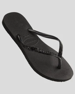 Slim Metal Logo Glitter II Thongs