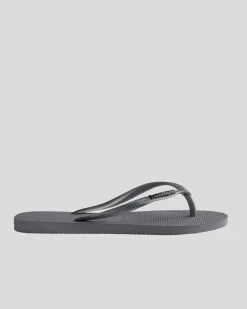 Slim Metal Logo Thongs