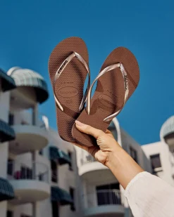 Slim Metal Logo Thongs