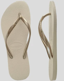Slim Metallic Thongs