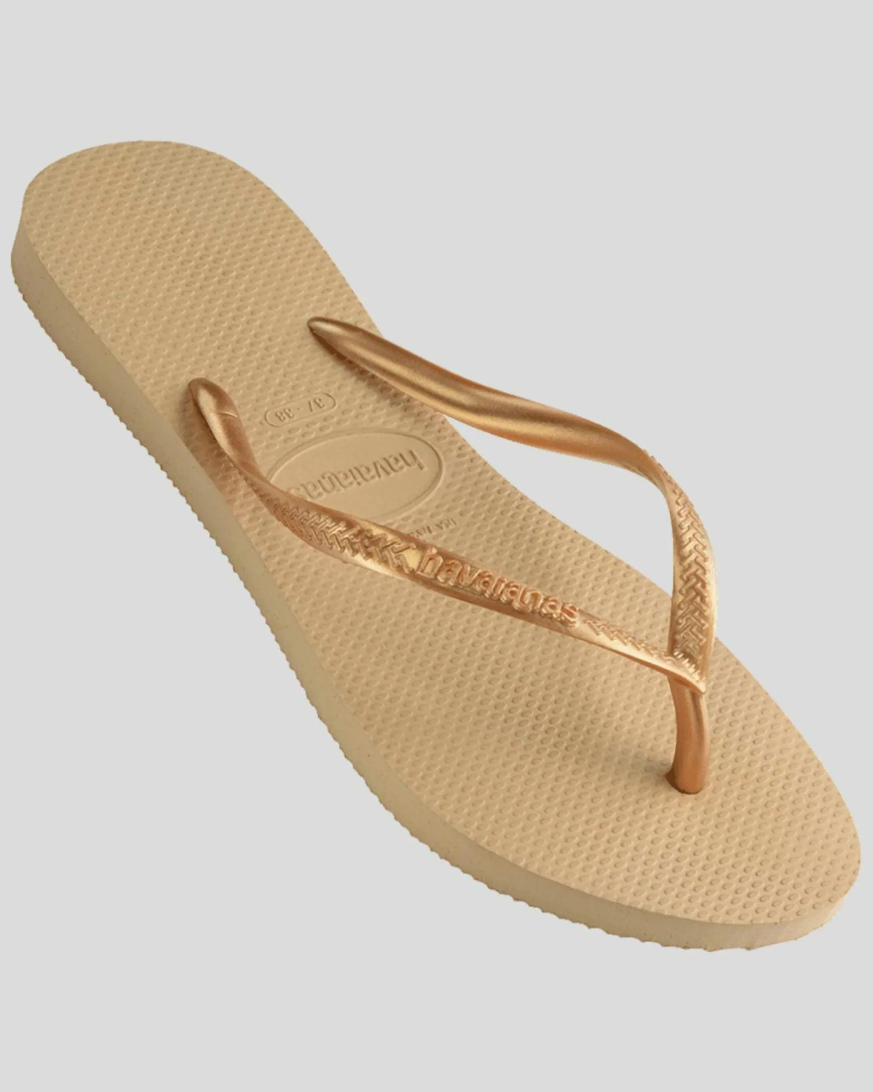 Slim Metallic Thongs