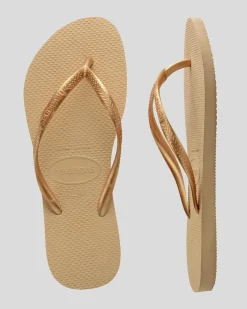 Slim Metallic Thongs