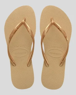 Slim Metallic Thongs