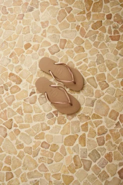 Slim Metallic Thongs