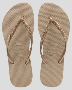 Slim Metallic Thongs