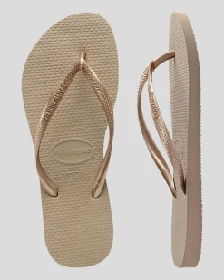 Slim Metallic Thongs