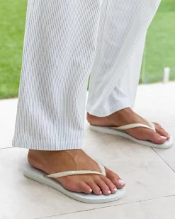 Slim Metallic Thongs