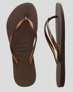 Slim Metallic Thongs