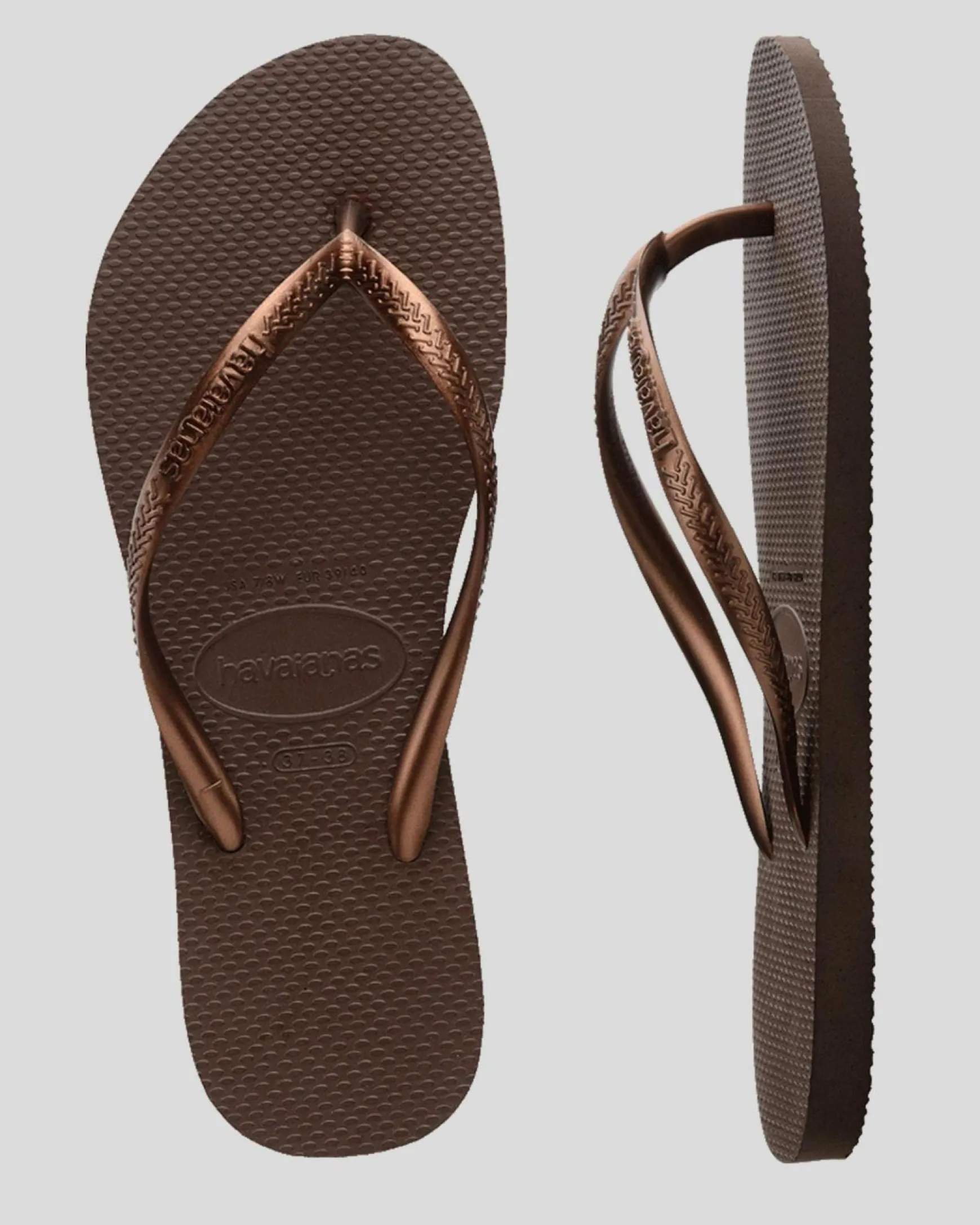 Slim Metallic Thongs