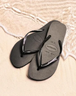 Slim Rubber Logo Thongs