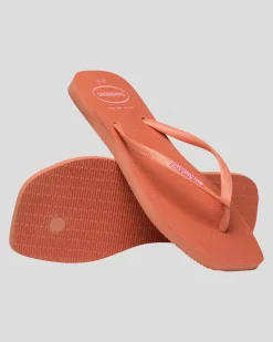 Slim Square Logo Thongs