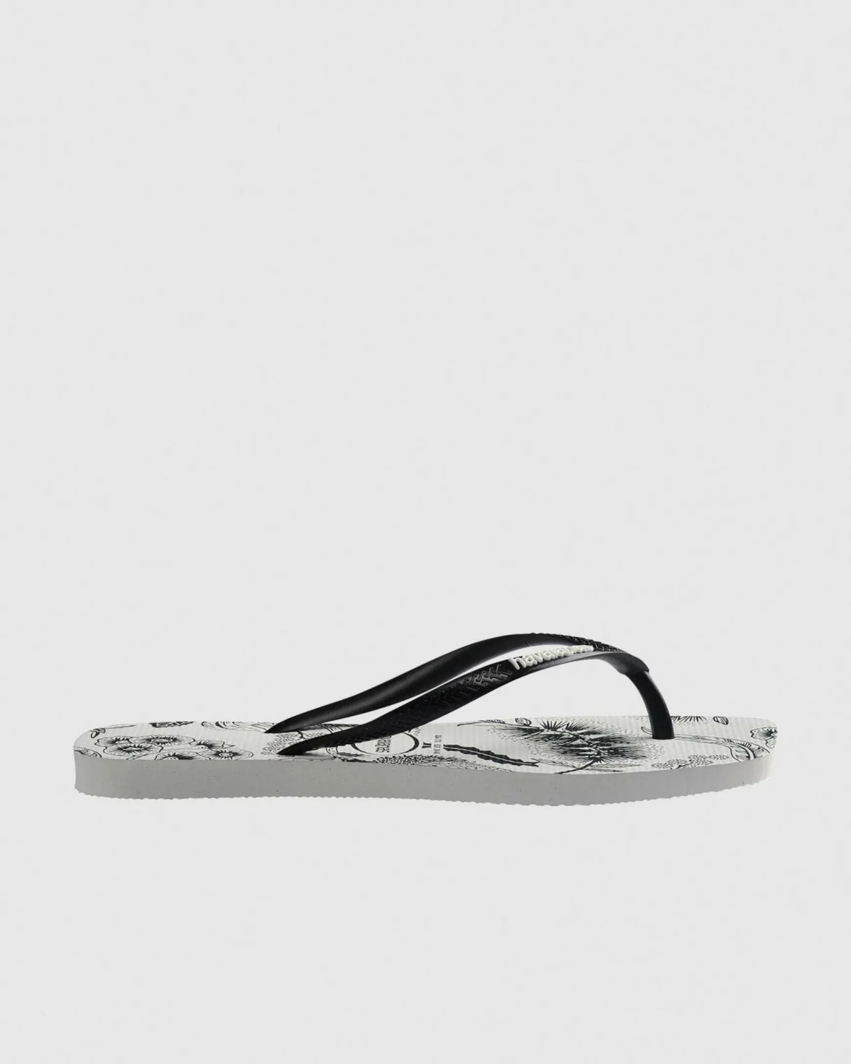 Slim Square Printed Flower Thongs