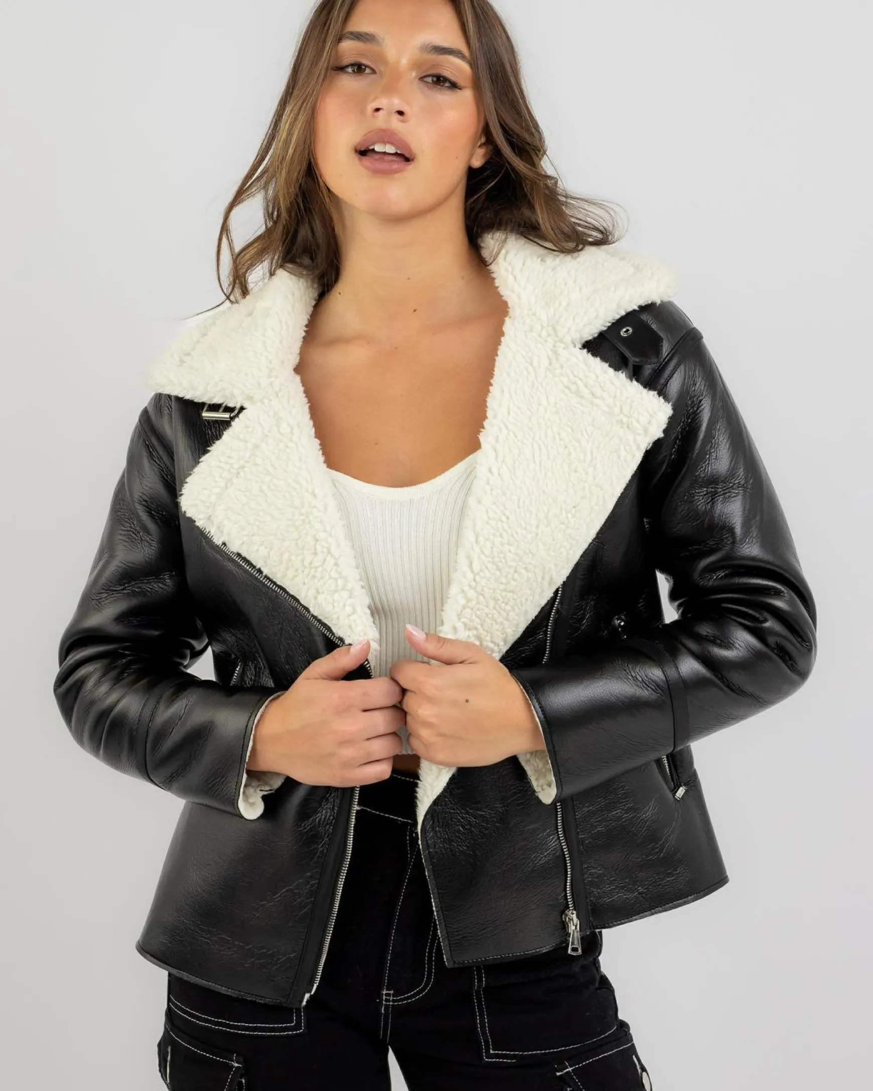 Sonny Faux Leather Jacket