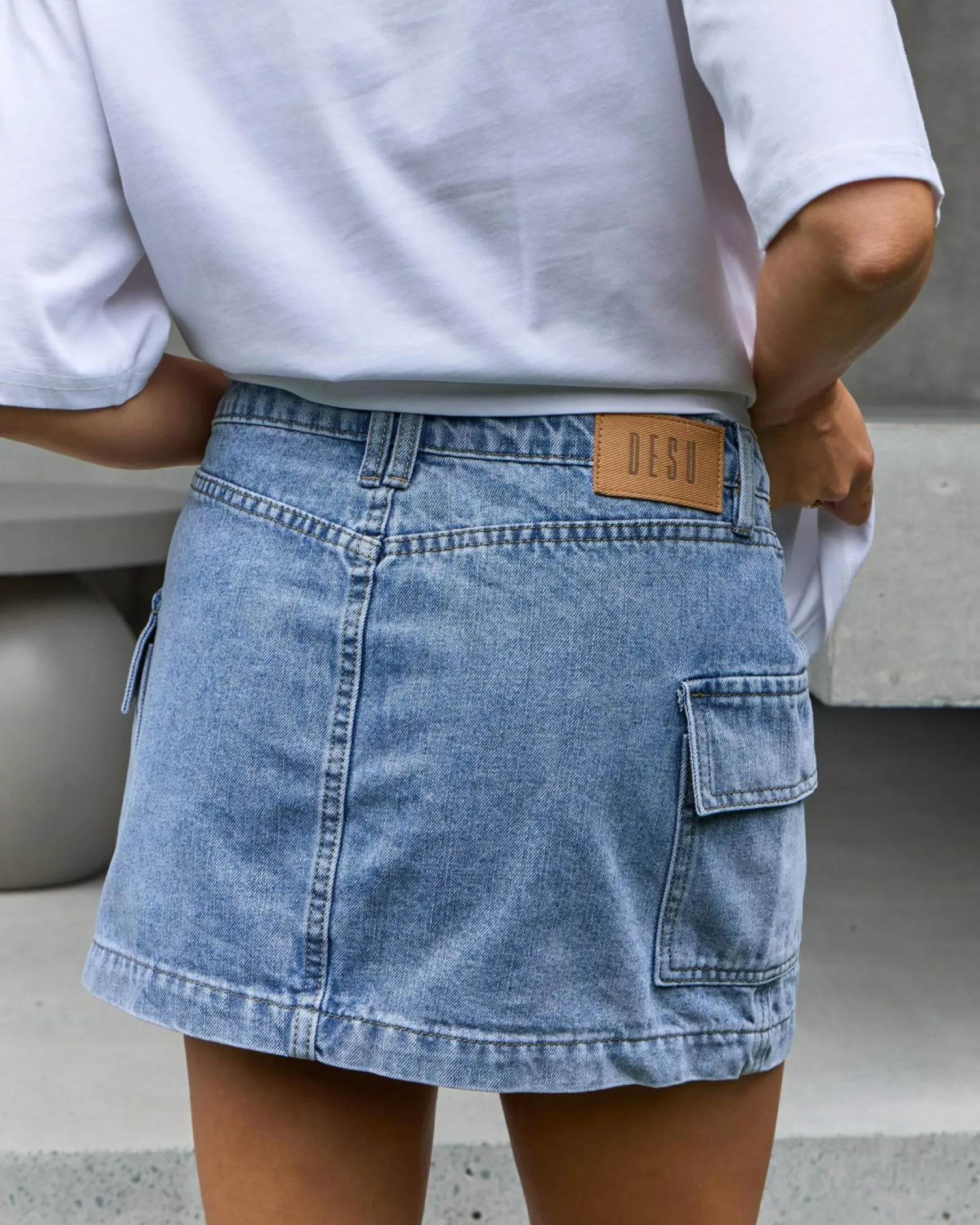 Stella Denim Cargo Skirt