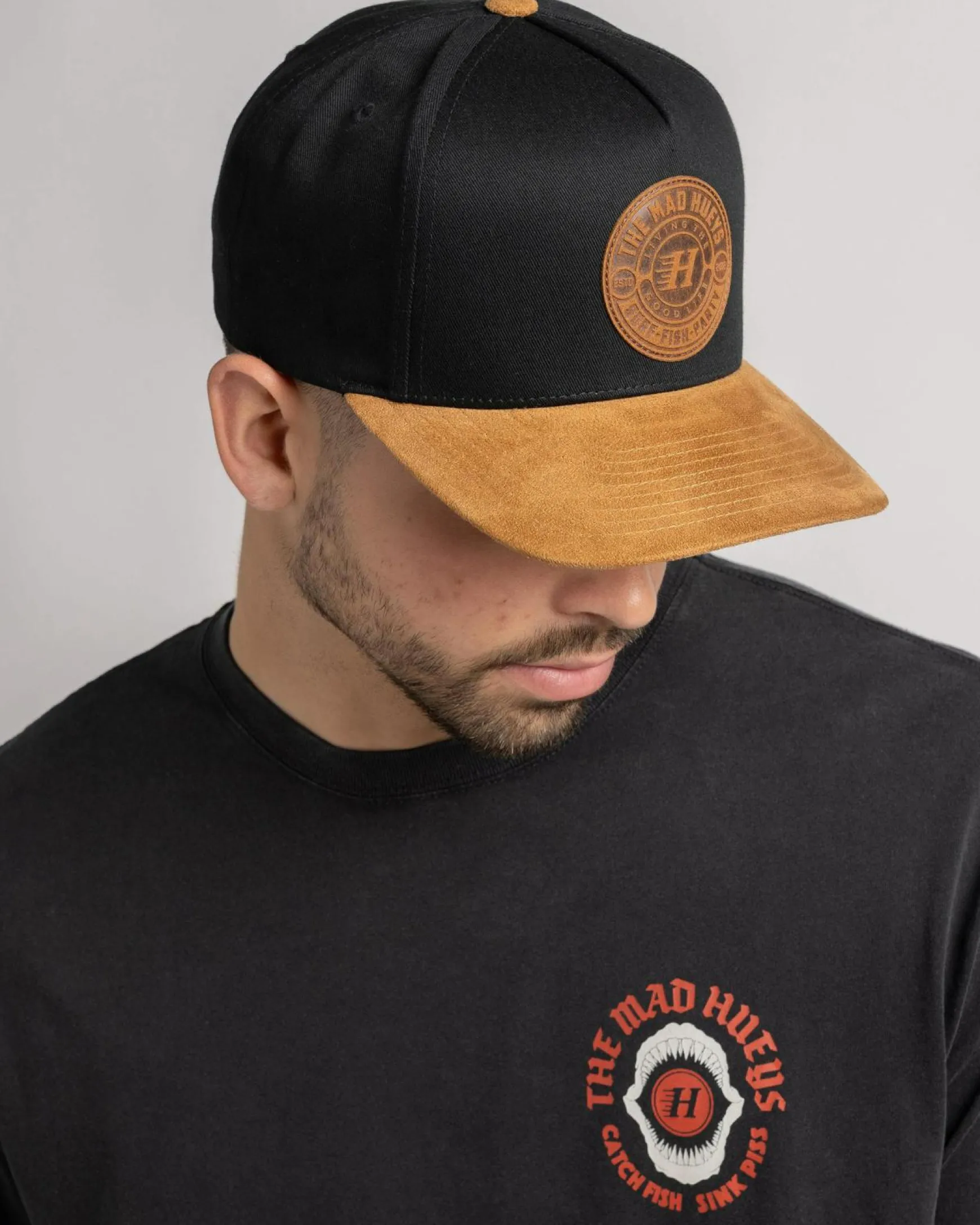 Suede Hueys Snapback Cap