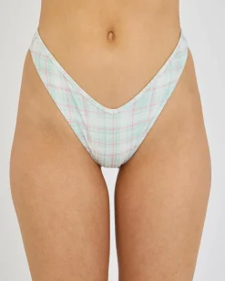 Summer Plaid V Medium French Bikini Bottom