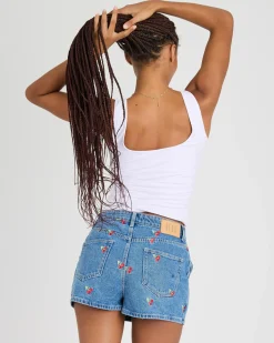 Sunday Cherry Denim Skort