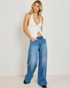 Tamara Split Front Halter Top