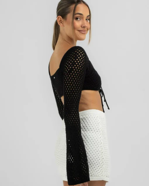 Taylah Crochet Long Sleeve Top