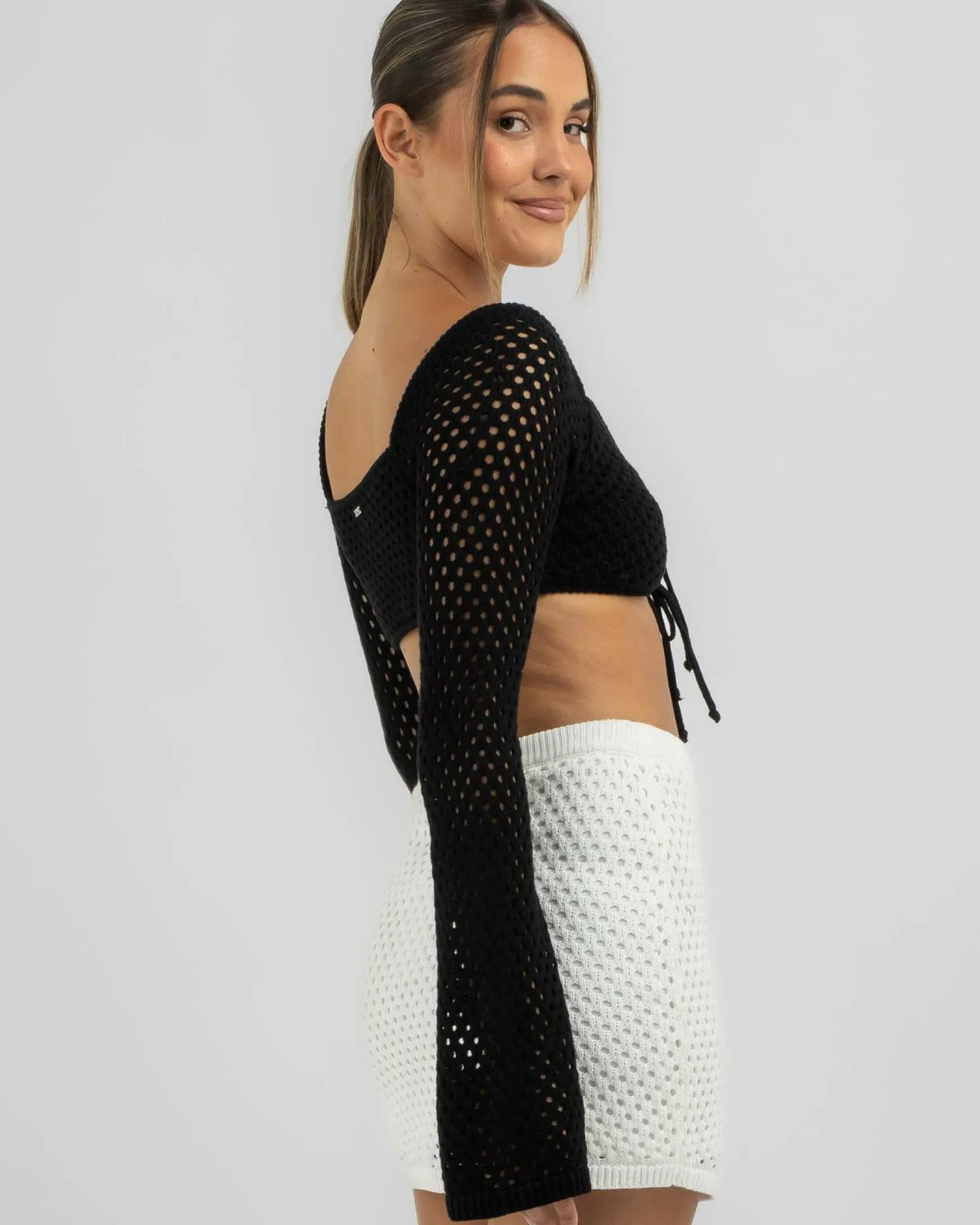 Taylah Crochet Long Sleeve Top