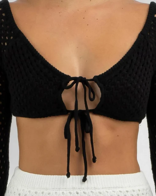 Taylah Crochet Long Sleeve Top