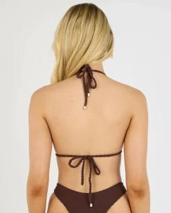 Terry Rib Remi Triangle Bikini Top