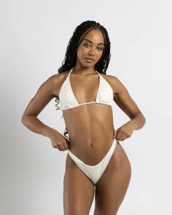 Terry Rib Remi Triangle Bikini Top