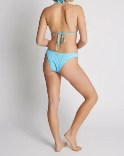 Terry Sands Stripe High Cut Bikini Bottom