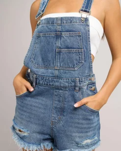 Texas Denim Short Overalls