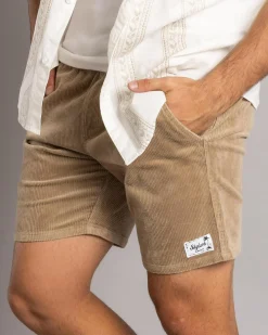Texture Elastic Waist Shorts