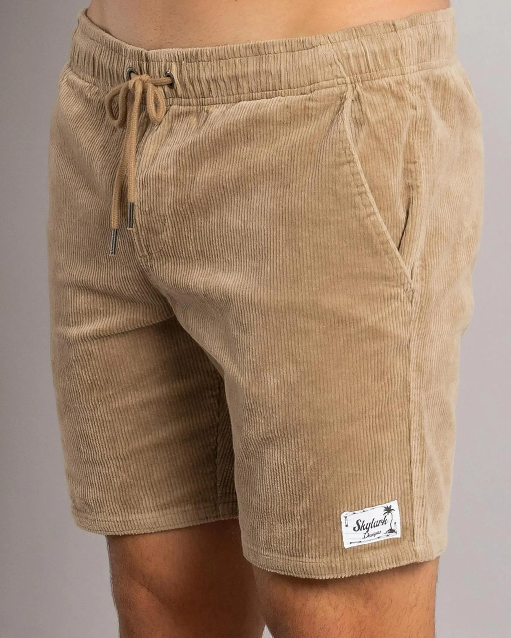 Texture Elastic Waist Shorts